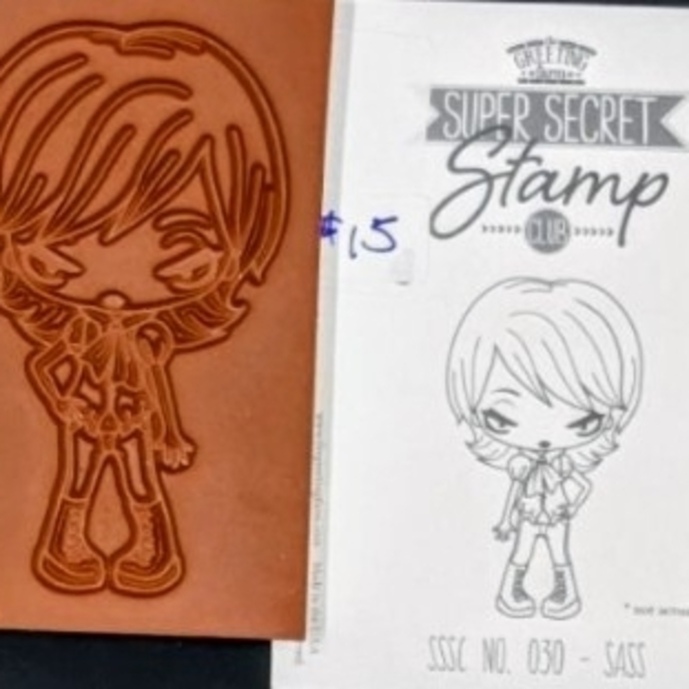 RETIRED The Greeting Farm Super Secret Stamp Club 030 'Sass' Rubber Stamp